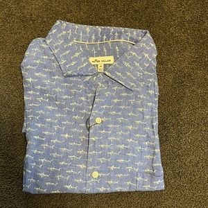 Never worn Peter Millar short sleeve button down, new with tags, size xl